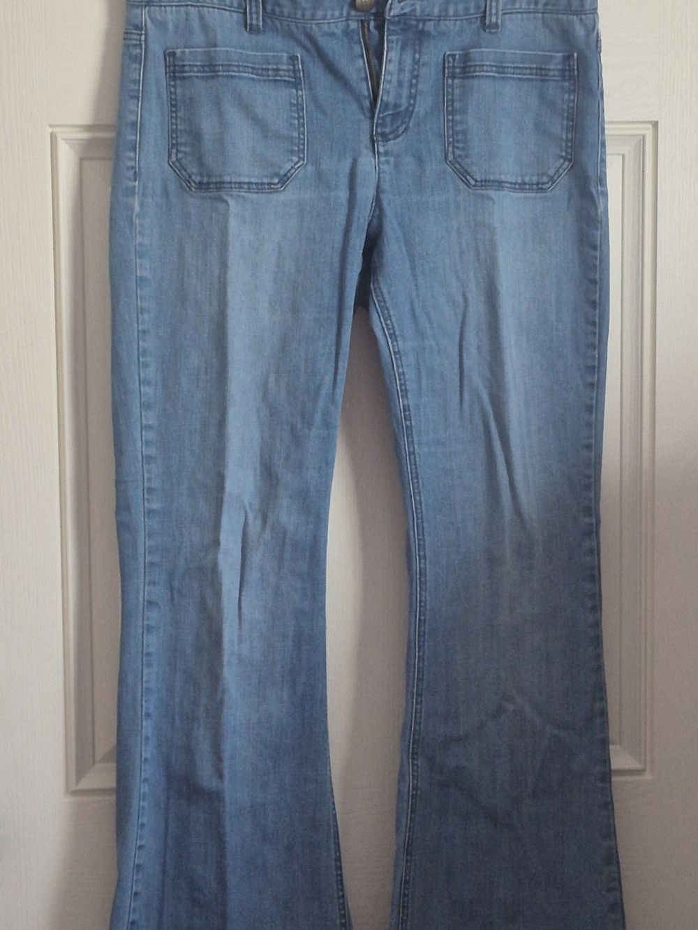 Tommy Hilfiger Light Blue Flare Wide Leg Jeans